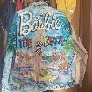 Tony Alamo Barbie at The Beach  Jean Jacket xl